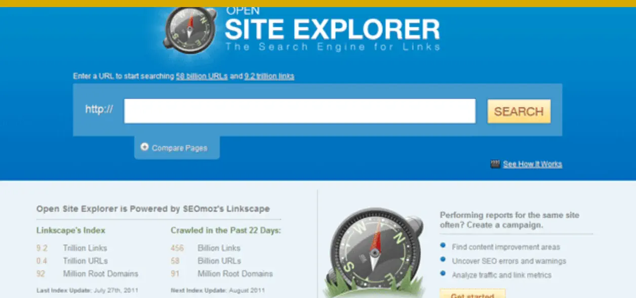 Open Site Explorer moz