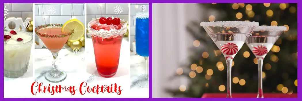 Bebidas de Navidad y cockteles en Estados Unidos