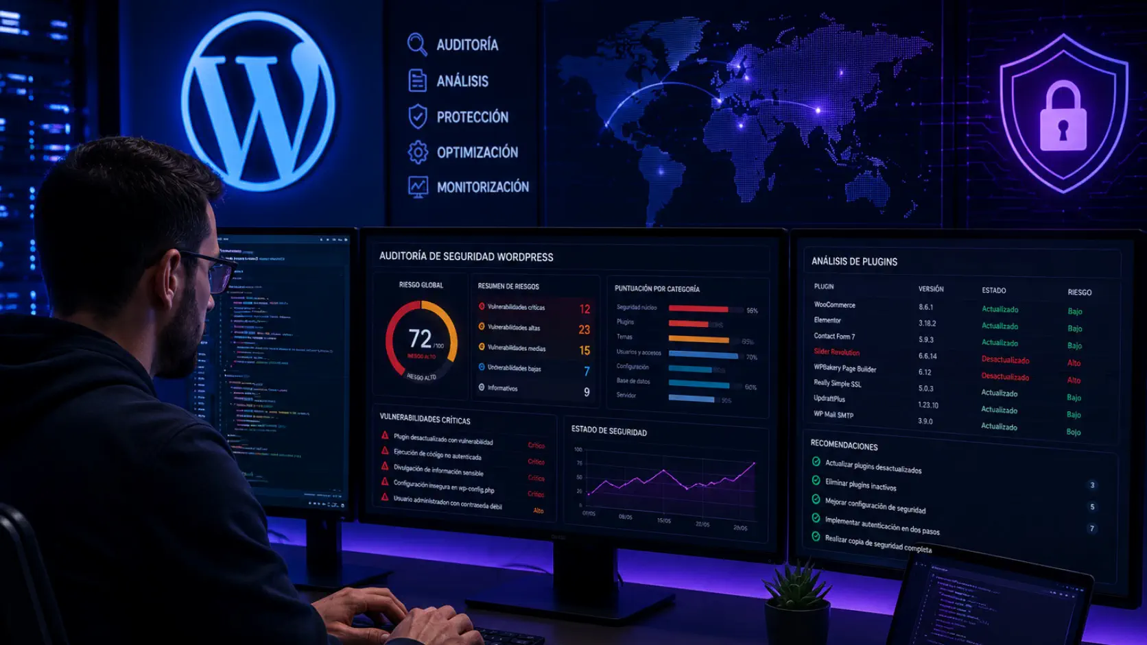 Auditoría de seguridad WordPress y revisión técnica