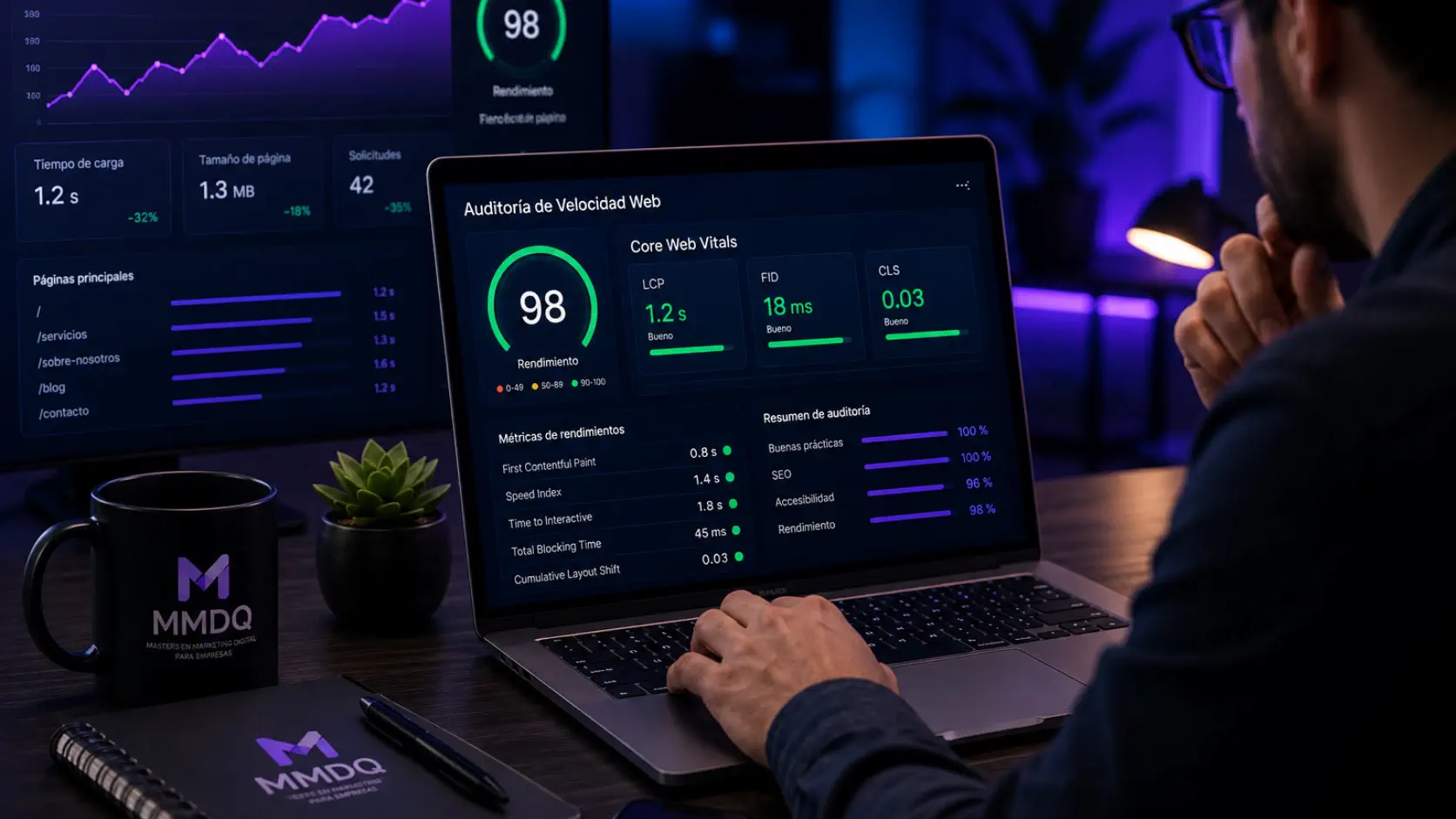 Auditoría de velocidad web y rendimiento digital