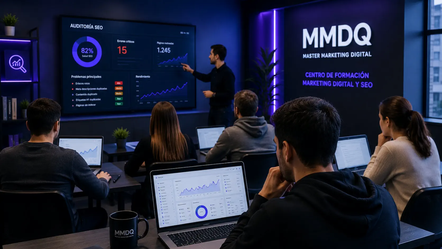 Centros de formación con cursos SEO y marketing digital