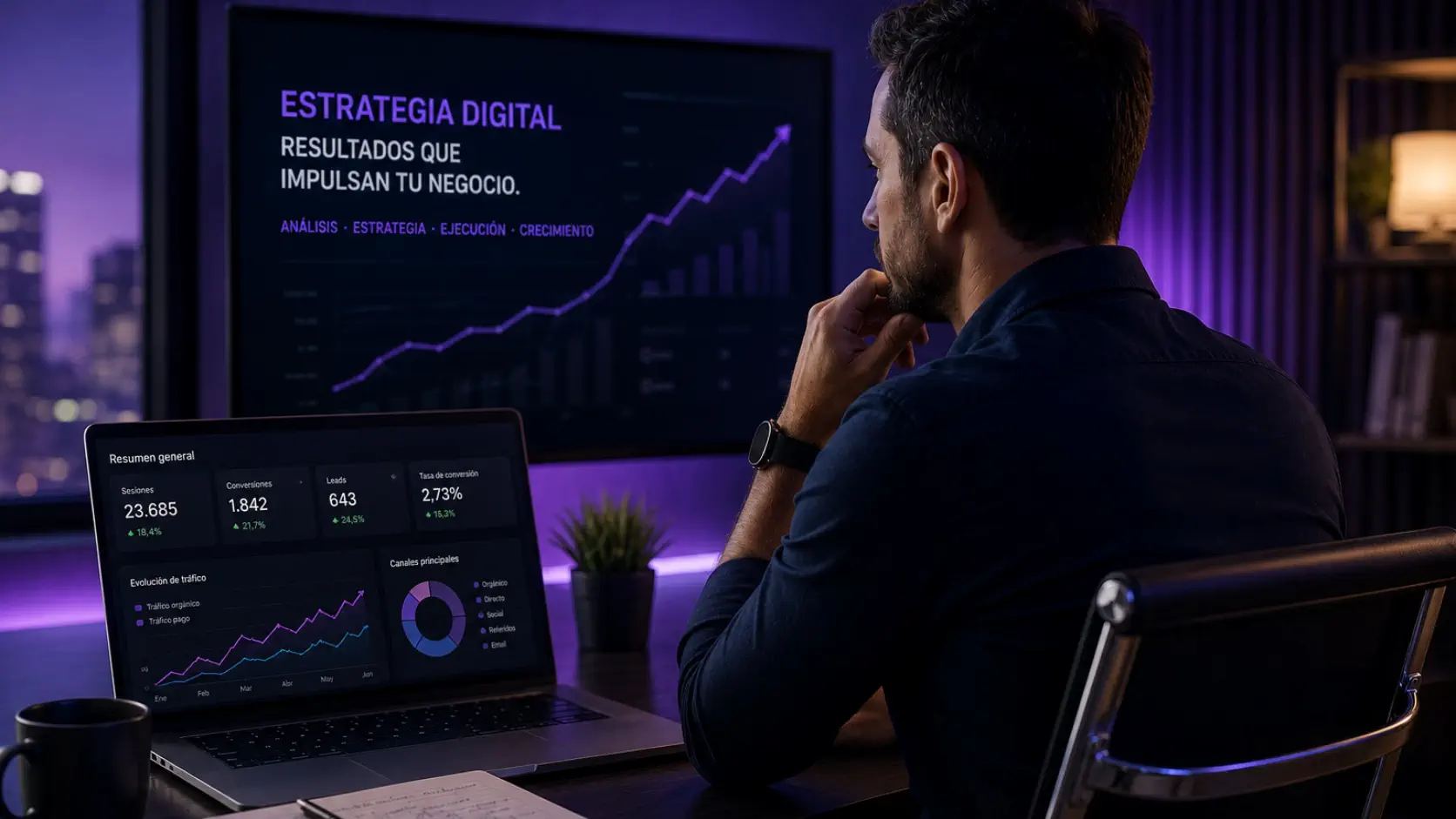 Dashboard de estrategia digital para medir resultados de marketing experiencial