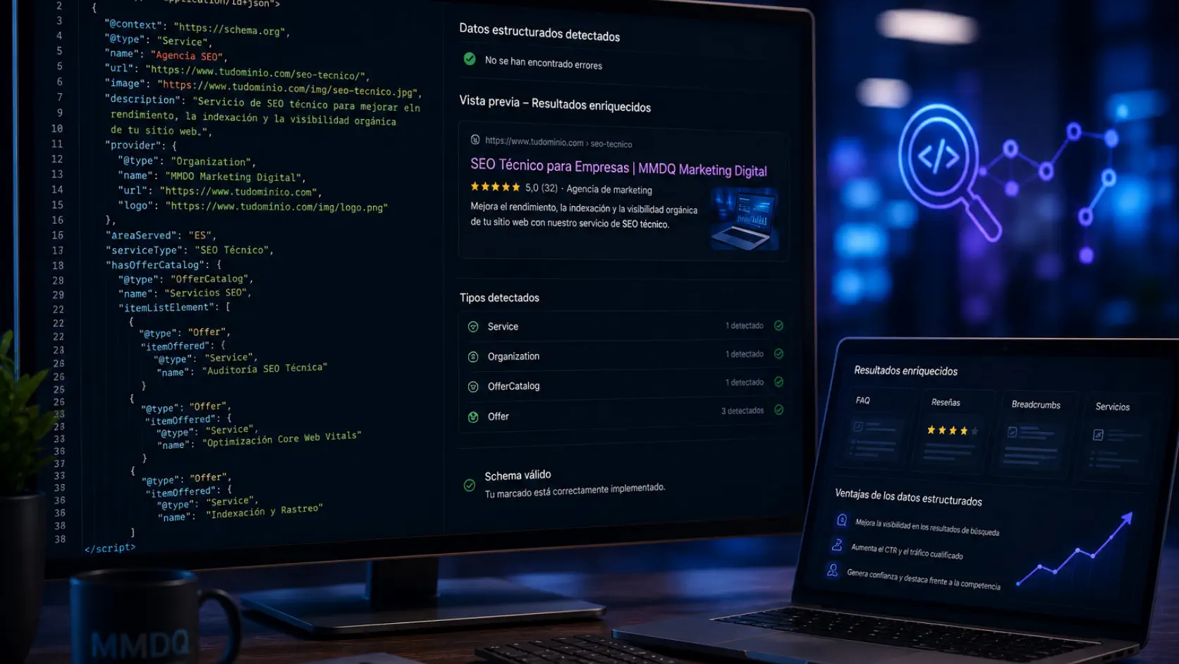 Datos estructurados y schema para mejorar el SEO técnico
