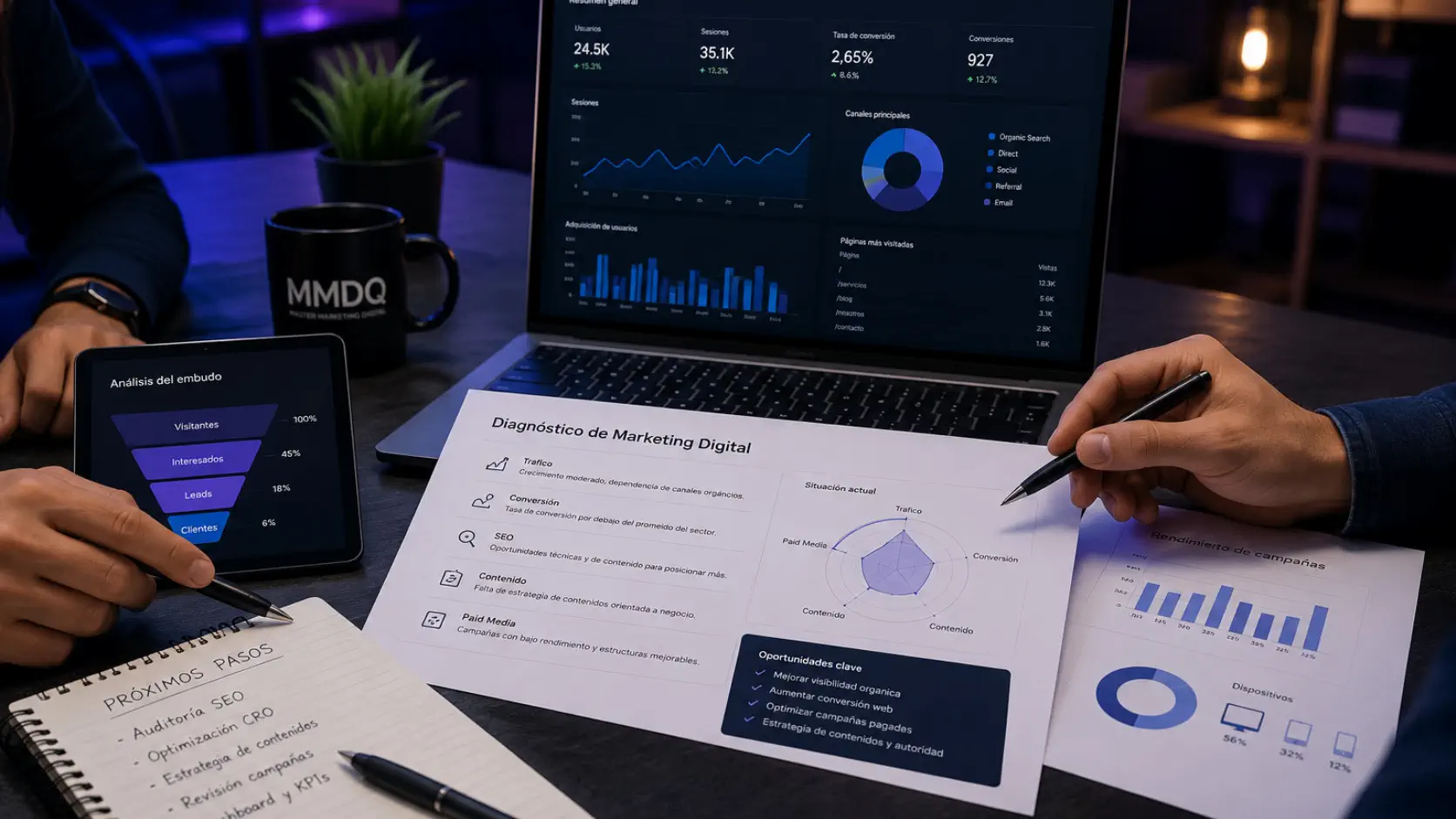 Diagnóstico de marketing digital para detectar oportunidades de crecimiento