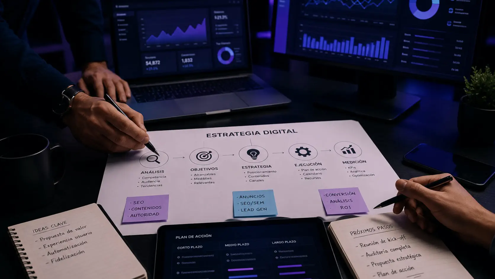 Estrategia de marketing digital para empresas antes de contactar con MMDQ