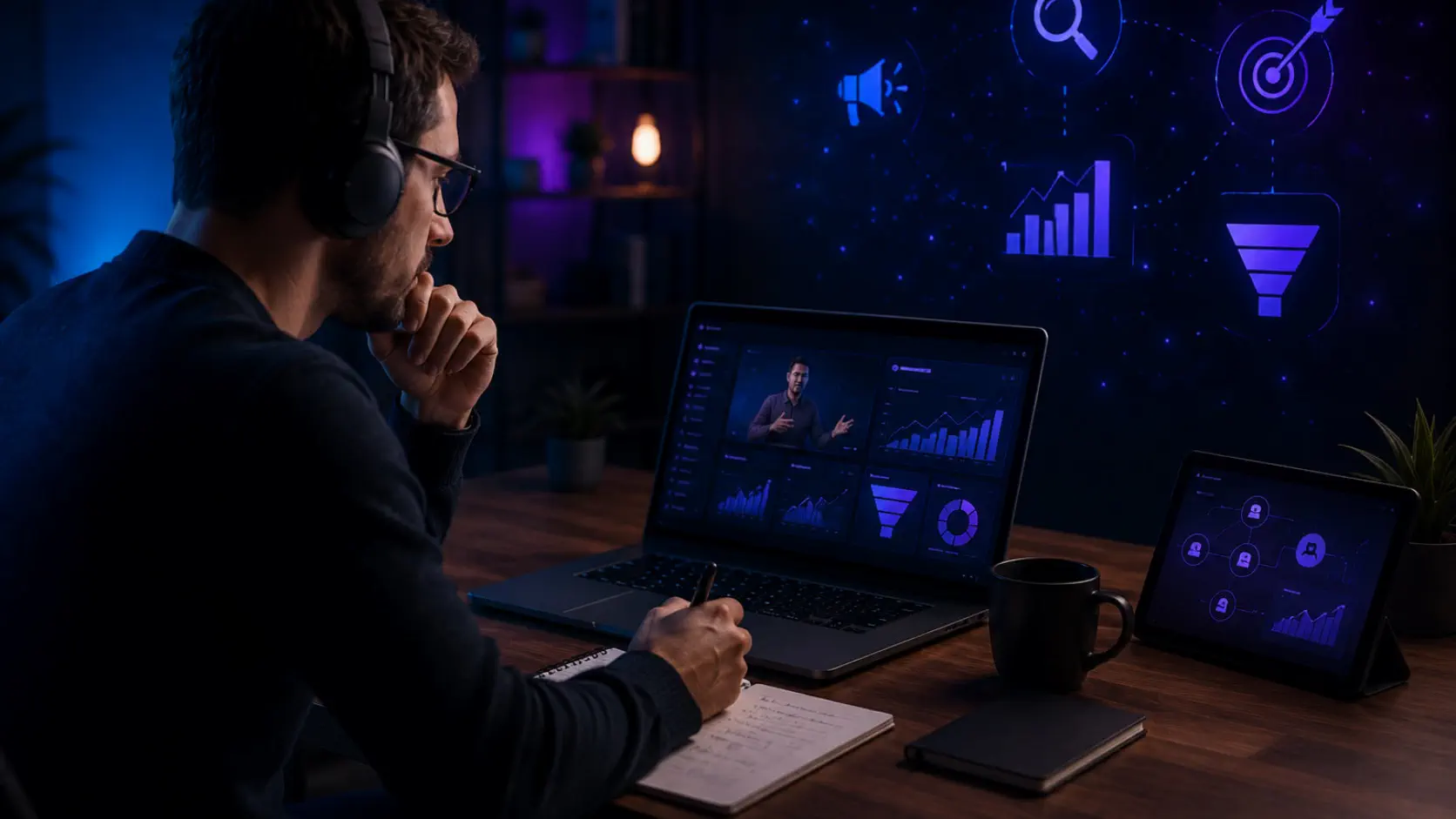 Formación online en marketing digital con clases, dashboard y ejercicios prácticos
