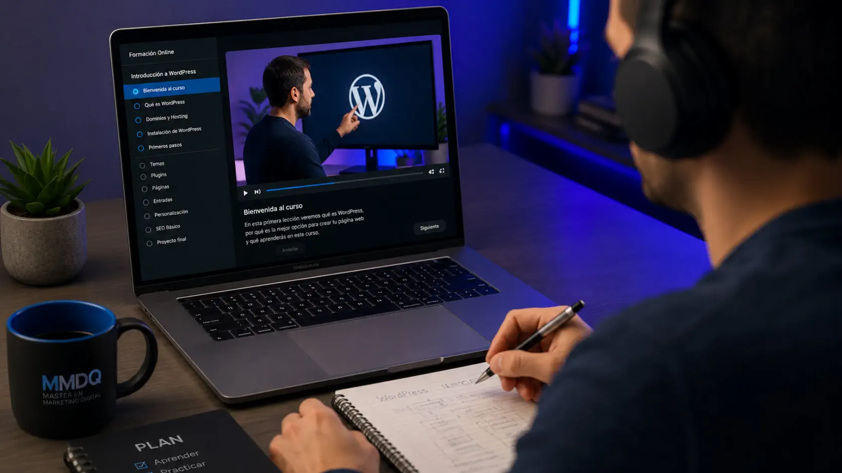 Curso online de WordPress con clases prácticas y aprendizaje digital