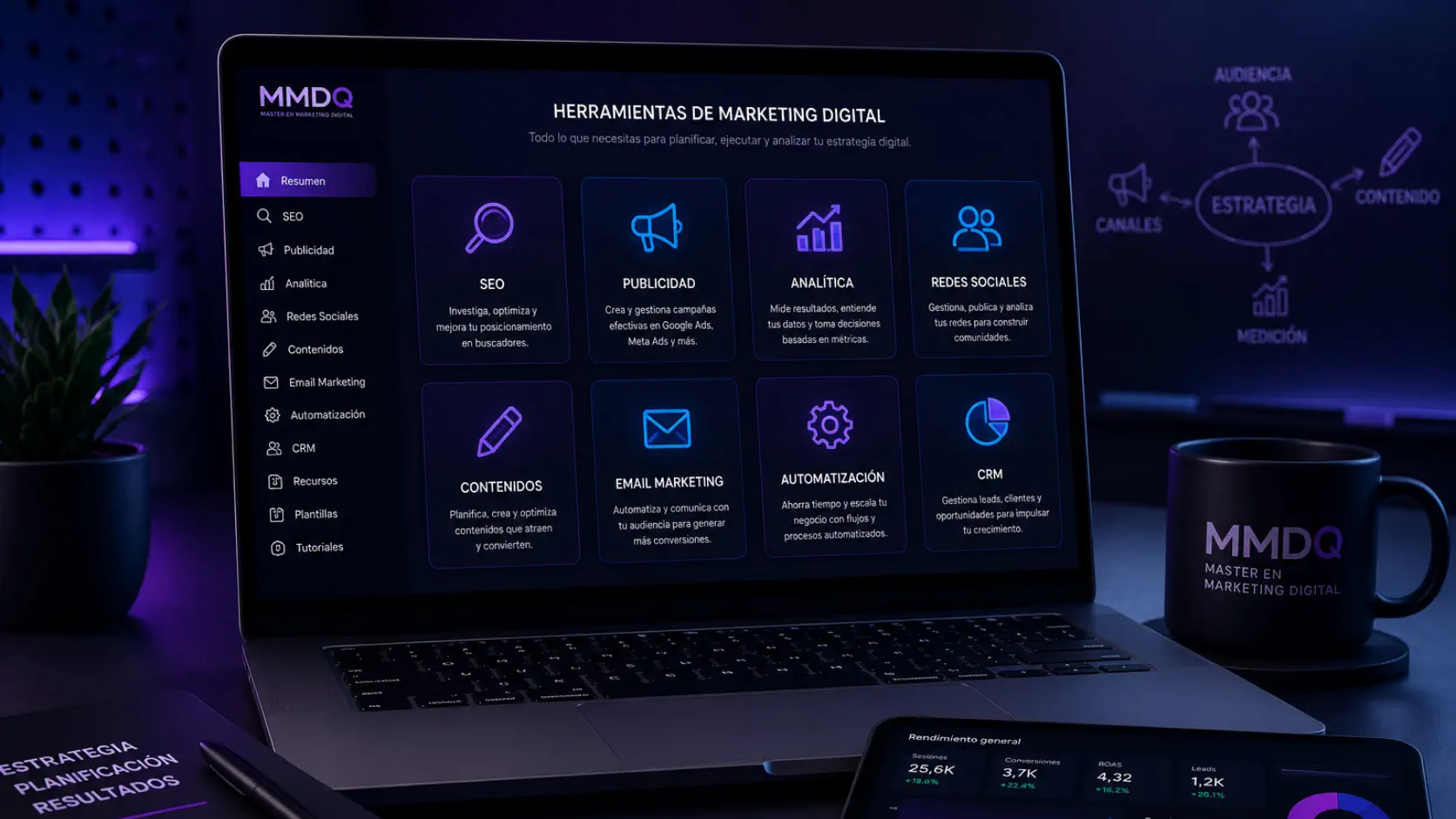 Herramientas de marketing digital para SEO contenidos y analítica