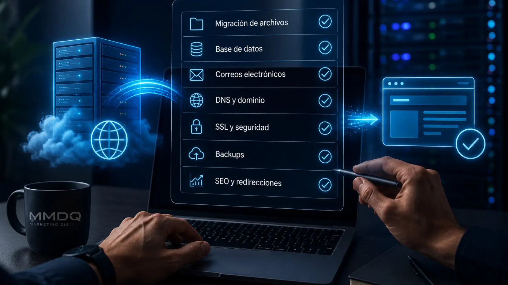 Migrar hosting y dominio de forma segura con checklist técnico