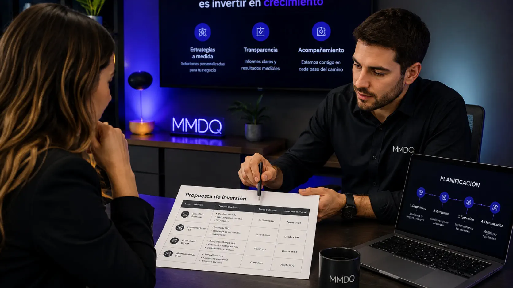 Revisión de precios plazos y servicios digitales en MMDQ