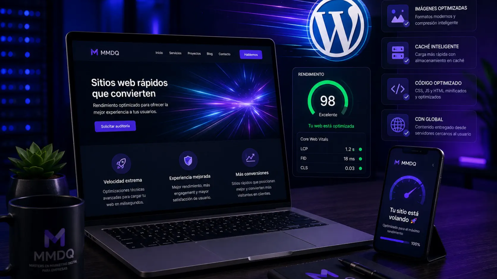 WordPress rápido y optimizado para empresas